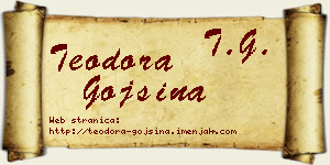 Teodora Gojšina vizit kartica